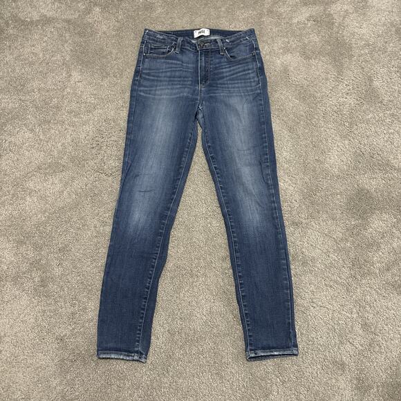 Paige Hoxton Ankle Fit Jeans Women's Size 28 Blue Denim Mid-Rise Stretch - Picture 1 of 6